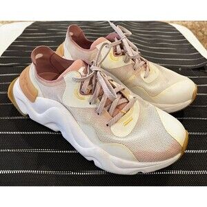 SOREL Women’s Kinetic RNEGD Float Sneakers Chalk Eraser Pink Size 7 NL4699-191